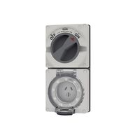 Buffalo -u00a0Combination Switched Socket IP66 15A 250V~ 3 Flat Pin, Less Enclosure  x1 - BUC315LE