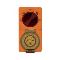 Buffalo -u00a0Combination Switched Socket IP66 20A 250V 3 Round Pin Chemical Resistant Orange  x1 - BUC320RO