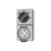Buffalo -u00a0Combination Switched Socket IP66 40A 500V~ 4 Pin  x1 - BUC440