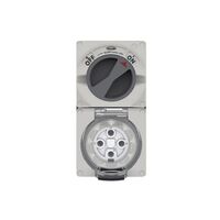 Buffalo -u00a0Combination Switched Socket IP66 50A 500V~ 4 Pin, Less Enclosure  x1 - BUC450LE