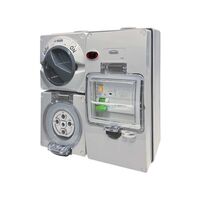 Buffalo -u00a0Combination Switched Socket IP66 20A 500V ac 5 Pin With RCD 30mA Protection On BUBB4G with Neon Indicator  x1 - BUC520RC30N