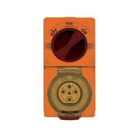 Buffalo -u00a0Combination Switched Socket IP66 20A 500V 5 Pin Chemical Resistant Orange  x1 - BUC520RO