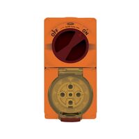 Buffalo -u00a0Combination Switched Socket IP66 40A 500V 5 Pin Chemical Resistant Orange  x1 - BUC532RO