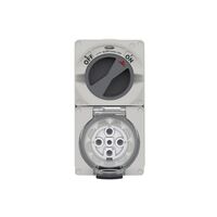 Buffalo - Combination Switched Socket IP66 50A 500V~ 5 Pin  x1 - BUC550