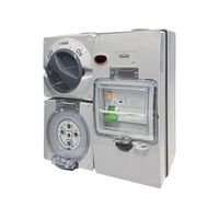 Buffalo -u00a0Combination Switched Socket IP66 50A 500V ac 5 Pin With RCD 30mA Protection On BUBB4G with Neon Indicator  x1 - BUC550RC30N