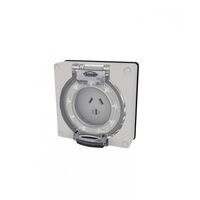 Buffalo -u00a0Socket IP66 10A 250V~ 3 Flat Pin, Less Enclosure  x1 - BUSO310LE