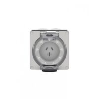 Buffalo -u00a0Socket IP66 15A 250V~ 3 Flat Pin, Less Enclosure  x1 - BUSO315LE