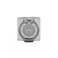 Buffalo -u00a0Socket IP66 20A 250V~ 3 Flat Pin  x1 - BUSO320F