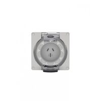 Buffalo -u00a0Socket Auto-Switched IP66 15A 250V~ 3 Flat Pin, Less Enclosure  x1 - BUSOAU315LE