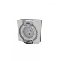Buffalo -u00a0Socket Auto-Switched IP66 15A 250V~ 3 Flat Pin, Less Enclosure  x1 - BUSOAU315LE