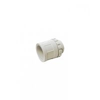 Cobra -u00a0Adaptor Plain to Screwed 20mm with Lock Ring PVC Grey  Electric Grey x150 - CBAPS20L