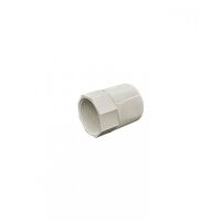 Cobra -u00a0Coupling Plain to Screwed 20mm PVC Grey  x50 - CBCPPS20