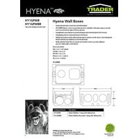 Plastic Wall Box Recessed 1 Gang with Sliding Nuts  x25 - HY1GPWBR