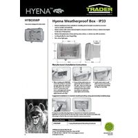1 Gang Weatherproof Mounting Enclosure  x10 - HYBOXWP