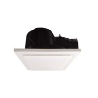 Falcon -u00a0Ceiling Exhaust Fan Ducted Small Square Fascia Cut Out 245mm Air Movement of 270 Cubic Metres per Hour No Kit Suits 100mm Duct 40 Watt Ball Bearing Motor  x1 - FNCEFDSS