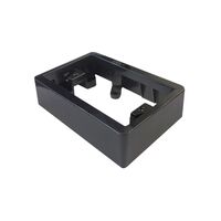 Hyena -u00a0Mounting Flange Medium 34mm Depth for Flat Cat  Black x10 - HYMFMFCBK