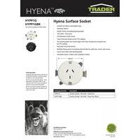 Surface Socket 10A 250V~ Three Pins  White x10 - HYPP1G