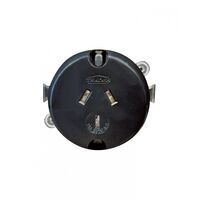 Surface Socket 10A 250V~ Three Pins  Black x10 - HYPP1GBK