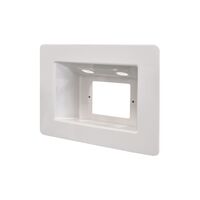 Hyena -u00a0Wall Box Recessed for Power Point and Dual AV Feeds Behind Televisions Suits 70 & 90 mm Wall Cavities No Bracket Required  x1 - HYWBR