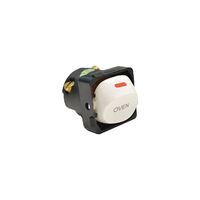 Meerkat -u00a0Switch Mechanism 32A 250V~, PUMA DOLLY SHAPE, (Labelled OVEN)  Matt White x5 - MESW32OVENMW