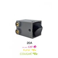 Meerkat - Double Pole Switch Mechanism 20A 250V  Black x4 - MESWDP20BK