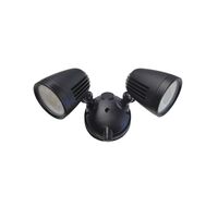 Scorpion - Spotlight, Twin 24 Watt LED 3 Colour 3K 4K 5K, Inbuilt Relay, Upgrade to Sensor with SCSPSENSOR/ BK  Black x1 - SCSP24TWINBK