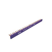 Wolverine -u00a0Busbar Insulated Fork 80 Amp 1 Pole 18 Module Purple  x35 - WOBBF181
