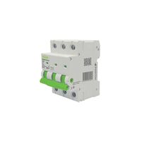 Wolverine -u00a0MCB Miniature Circuit Breaker 6kA 3 Pole 20 Amp C Curve 400V 415V ac 3 Module  x4 - WOMCB6320
