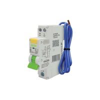 Wolverine -u00a0RCBO Residual Current Breaker with Overcurrent Protection 6kA 1 Pole 16A 230 240V ac 30mA Type A 1 Module with Neutral Tail  x6 - WORCBO6116T