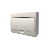 Wolverine -u00a0Switchboard Surface Mount 12 Way 100A 415V~ IP40 with White Door for Indoor Use  x1 - WOSB12
