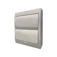 Wolverine -u00a0Switchboard Surface Mount 24 Way 100A 415V~ IP40 with White Door for Indoor Use  x1 - WOSB24