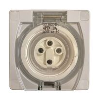 Three Phase Outlet Socket 4 Pin 10A IP66