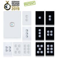 Glass Single Gang Switch With Built-In LED Push Button