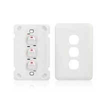 Switch 3 Gang 10 Amp Slim Wafer