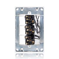 Glass Three Gang Switch With Built-In LED Push Button