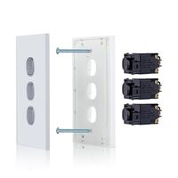 Glass Three Gang Switch With Built-In LED Push Button