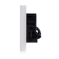 Glass Double GPO With Built-In LED Push Button Switch