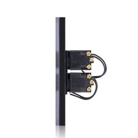 Glass Two Gang Switch With Built-In LED Push Button Black