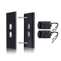 Glass Two Gang Switch With Built-In LED Push Button Black