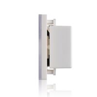 Glass Double GPO With Built-In LED Push Button Switch With USB