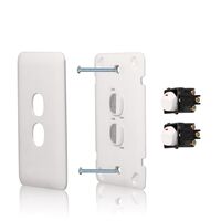 Switch 2 Gang 10 Amp Slim Wafer