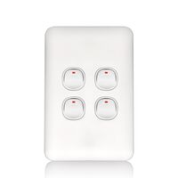 Switch 4 Gang 10 Amp Wafer