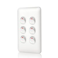Switch 6 Gang 10 Amp Slim Wafer
