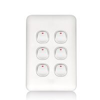 Switch 6 Gang 10 Amp Slim Wafer