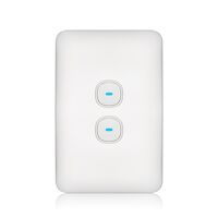 Switch 2 Gang 10 Amp Slim Elite