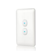 Switch 2 Gang 10 Amp Slim Elite