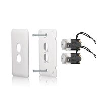 Switch 2 Gang 10 Amp Slim Elite