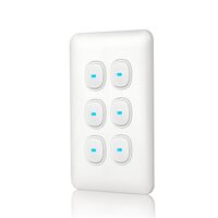 Switch 6 Gang 10 Amp Slim Elite