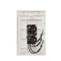 Glass Two Gang Switch With Built-In LED Push Button