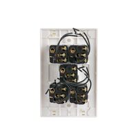 Glass Five Gang Switch With Built-In LED Push Button